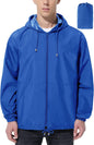 Mens Rain Jacket Raincoat Windbreaker Running Waterproof Lightweight Packable with Hood Travel Hiking Cycling